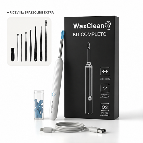 WaxClean® - Pulizia Intelligente delle Orecchie con Tecnologia Avanzata